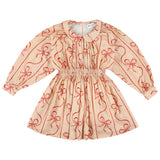 Morley Zola Long Girls Dress With Smock Pink