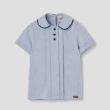 Popelin Blue Shirt With Central Panel ||19.4