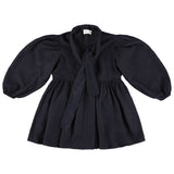 Morley Zas Girls Long Dress With Bow Bleu