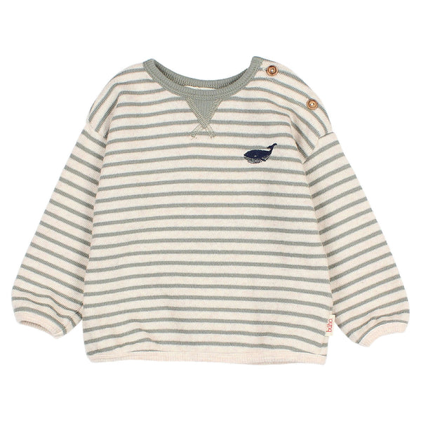 Buho BB Soft Stripes Sweatshirt Eucalyptus