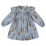 Morley Zabel Girls Dress With Ruffles Bleu