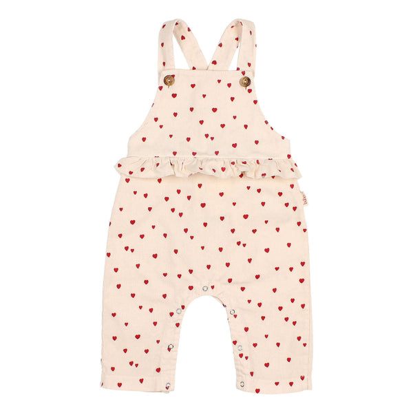 Buho BB Mini Cuore Dungaree Cream Pink