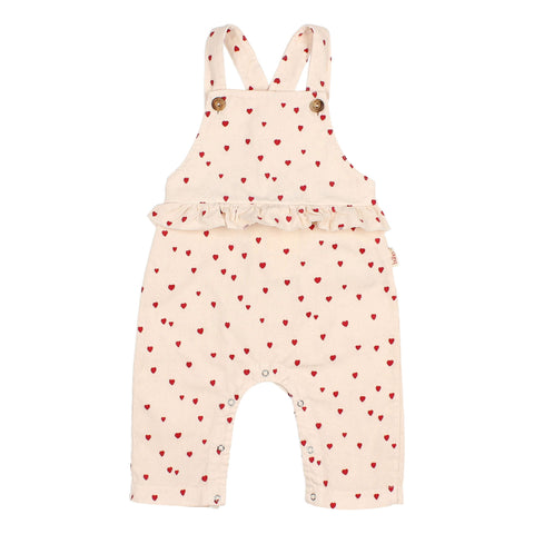 Buho BB Mini Cuore Dungaree Cream Pink