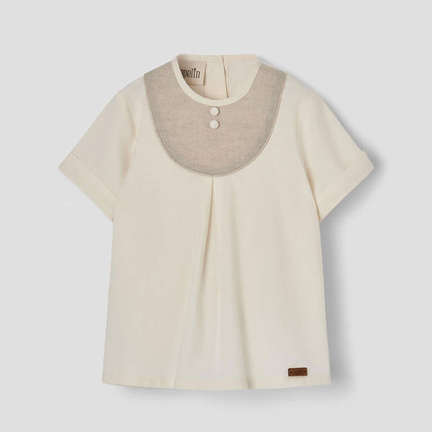 Popelin Sand Shirt With Pleat ||18.1