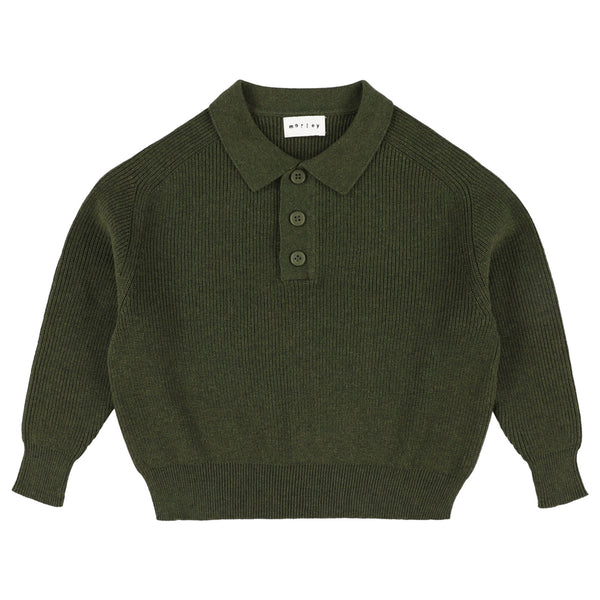 Morley Zietse Girls Knitted Polo Green