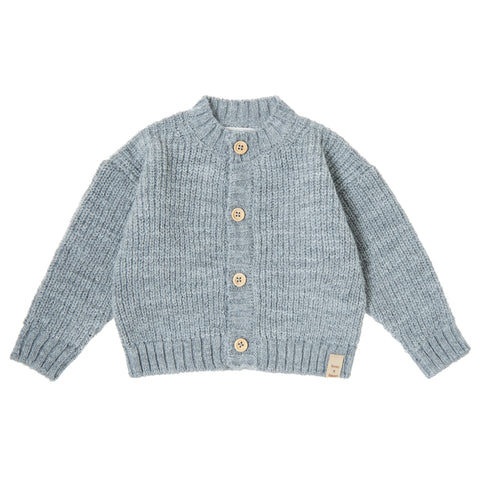 Tocoto Vintage Baby Knitted Cardigan Grey + Pant Set