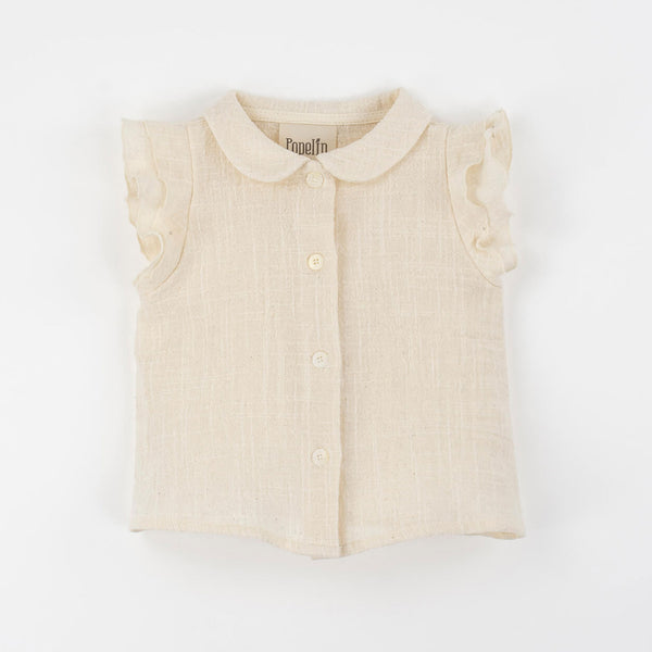 Popelin Off-White Blouse With Baby Collar ||53.1