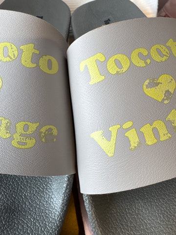 Tocoto Vintage Colored Beach Flip Flops Grey