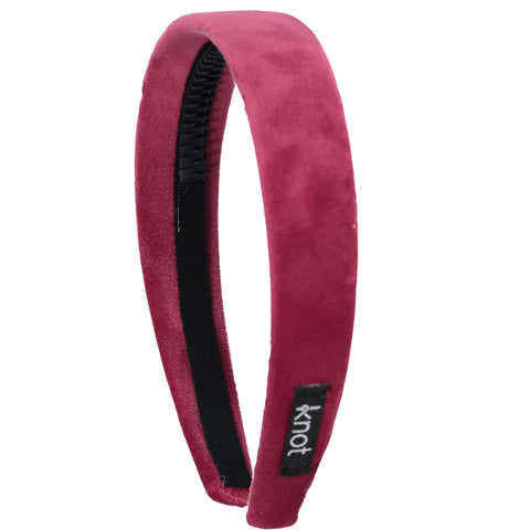 Knot Hairbands Felted Velvet Headband // Berry