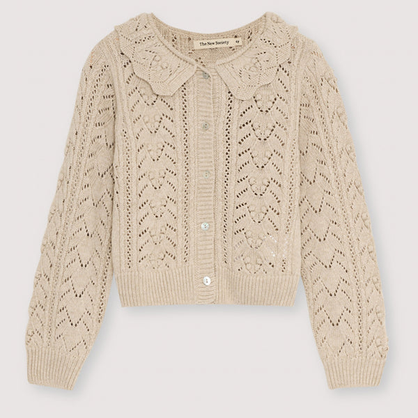 The New Society Lila Cardigan Moonlight White