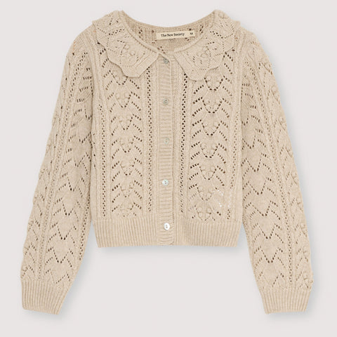 The New Society Lila Cardigan Moonlight White
