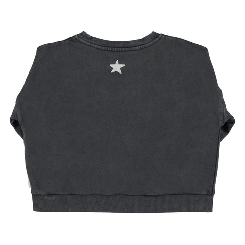 Piupiuchick Sweatshirt Faded Black Jimi Hendrix Print