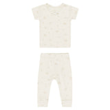 QUINCY MAE POINTELLE TEE + LEGGING || PINK DITSY