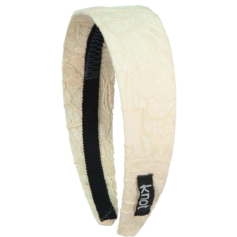 Knot Hairbands Lace Headband // Cream