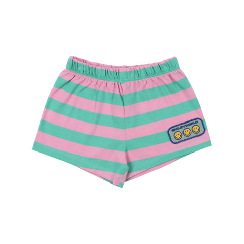 The New Society Smiley Baby Short Stripes Hibiscus