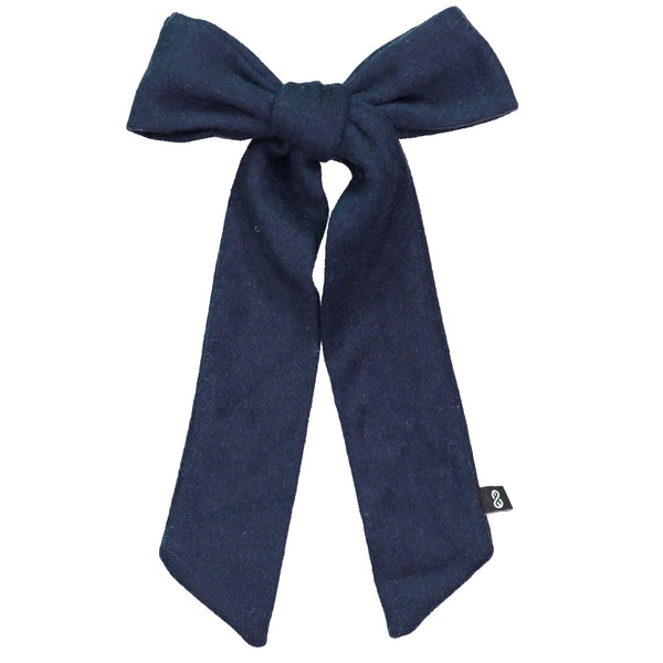 Knot Hairbands Woolly Bow Clip // Navy