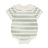 QUINCY MAE ROWAN ROMPER || SAGE KNIT STRIPE
