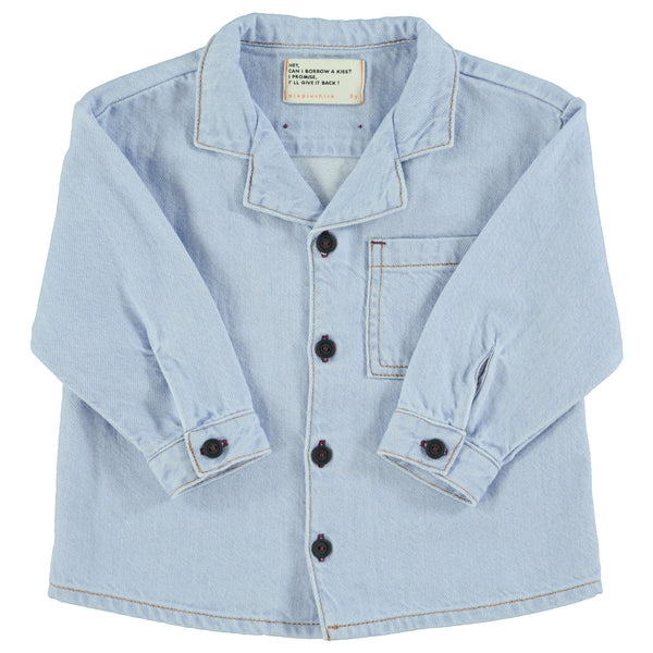 Piupiuchick Shirt Light Blue Soft Denim