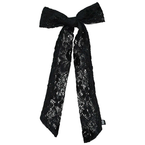Knot Hairbands Lace Bow // Black