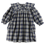 Loud Apparel Loyal Dress Collar Check Indigo