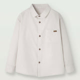 Popelin Off White Shirt With Collar