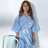 Unlabel Weave Shirt Sky Blue Stripes