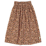 Piupiuchick Long Skirt Light Pink & Brown Flowers