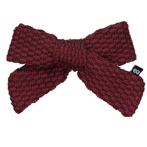 Knot Hairbands Knitted Bow Clip // Wine