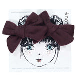 Knot Hairbands Woolly Mini Bow Set // Mulberry