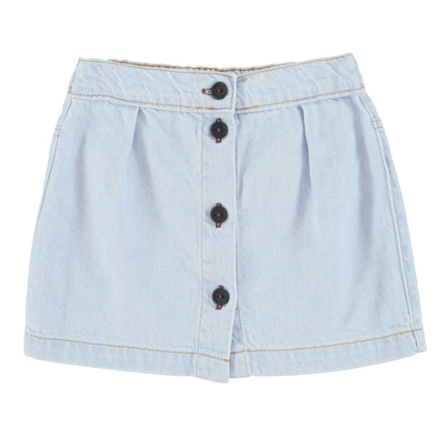 Piupiuchick Short Skirt | Light Blue Soft Denim
