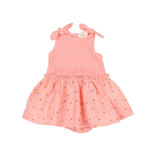 Buho BB Sweet Pears Combi Dress Peach Pink