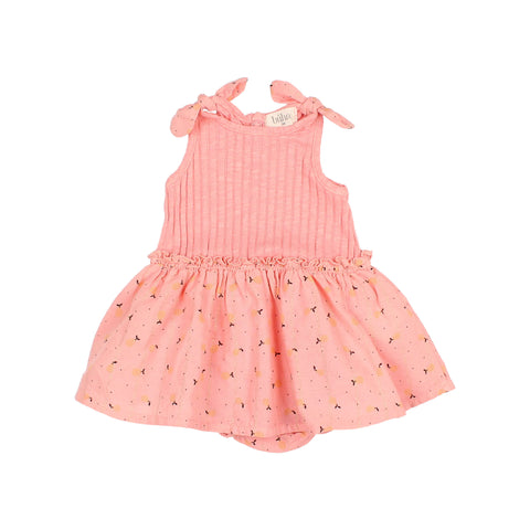 Buho BB Sweet Pears Combi Dress Peach Pink