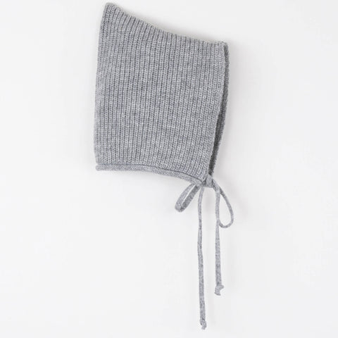 Popelin Grey Melange Knitted Bonnet