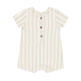 QUINCY MAE SHORT SLEEVE WOVEN ROMPER ||SUMMER STRIPE