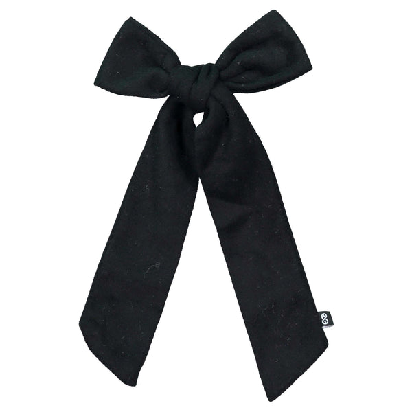 Knot Hairbands Woolly Bow Clip // Black