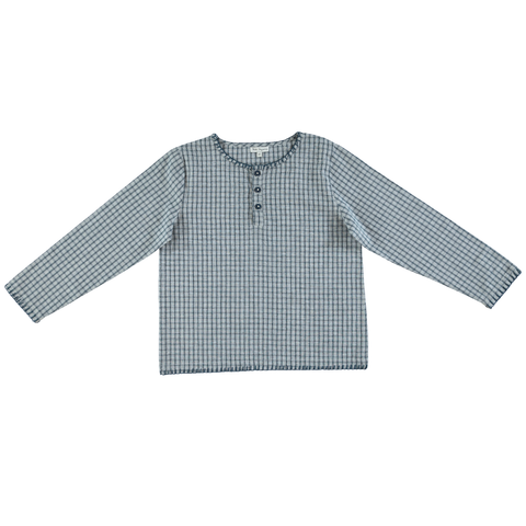 Bebe Organic Rigel Shirt Blue Check