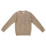 Coco Blanc Diamond Crew Sweater Mocha