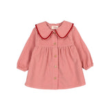Buho BB Soft Velour Dress Peony