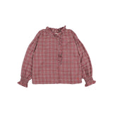 Buho Tartan Blouse Pomegranate