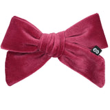 Knot Hairbands Felted Velvet Bow Clip // Berry