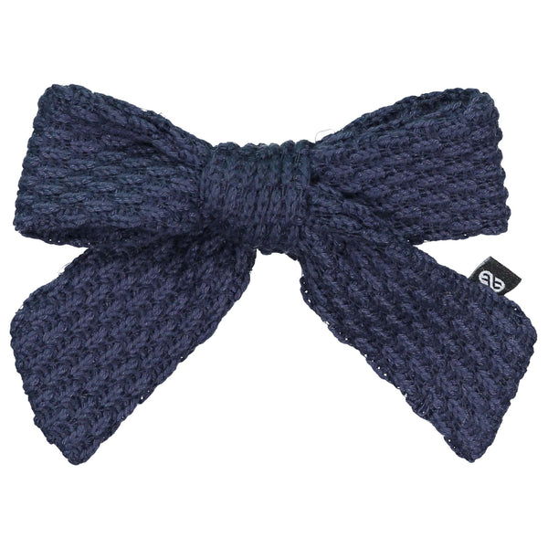Knot Hairbands Knitted Bow Clip // Navy