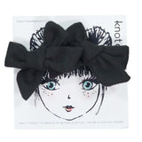 Knot Hairbands Woolly Mini Bow Set // Black