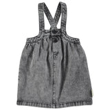 Piupiuchick Knee-Length Dress Straps Faded Black Denim