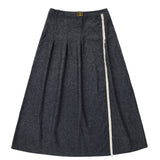 Coco Blanc Side Fringe Skirt Navy Marled