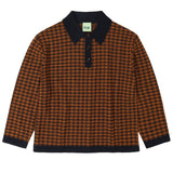 Fub Checked Polo Dark Navy/Burnt Amber