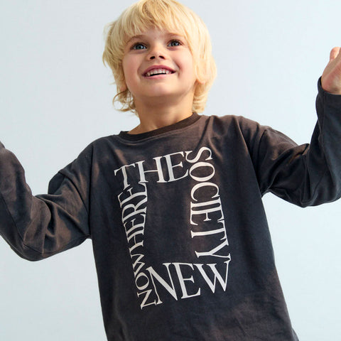 The New Society Oscar T-Shirt Eclipse Noir