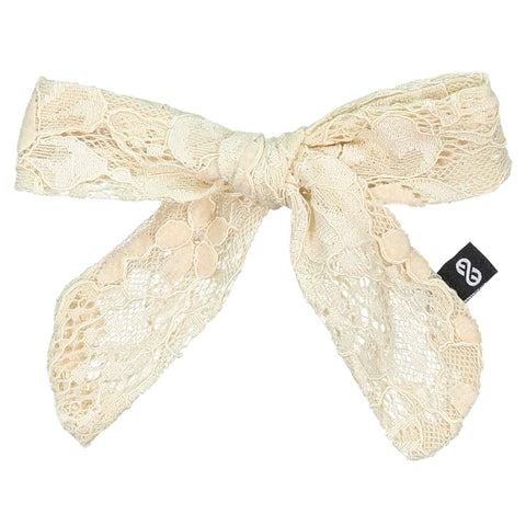 Knot Hairbands Lace Petite Bow // Cream