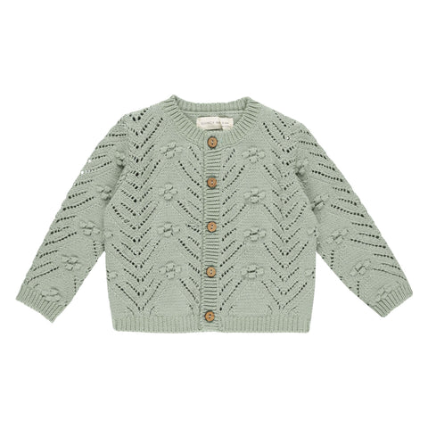 QUINCY MAE KNIT CARDIGAN || SAGE
