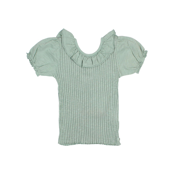 Buho Rib Collar T-Shirt Sage Green