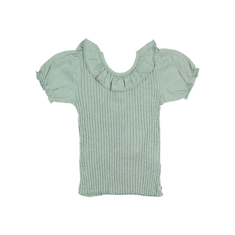 Buho Rib Collar T-Shirt Sage Green